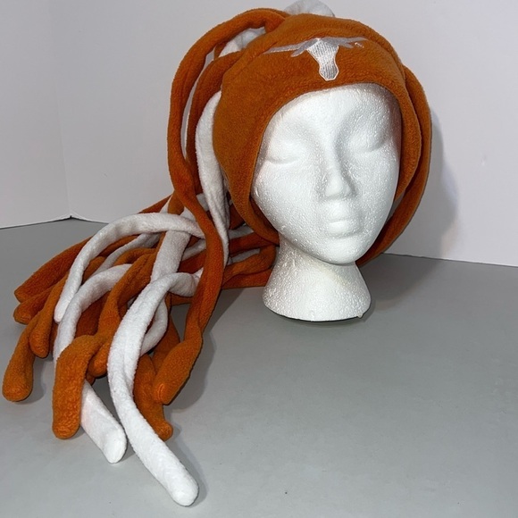 NCAA Texas Longhorns Football Beanie With Dread Locks Tail Gate College Game O/S - Picture 3 of 11